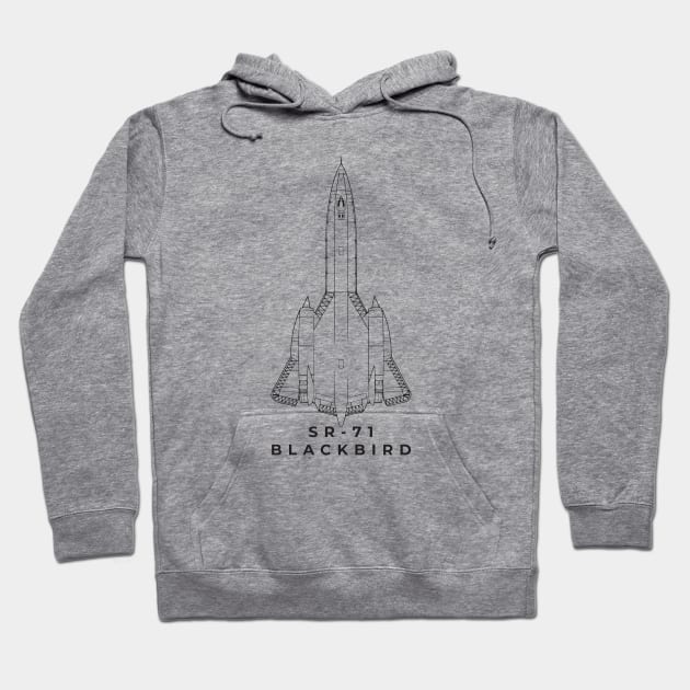 SR-71 Blackbird Hoodie by BodinStreet